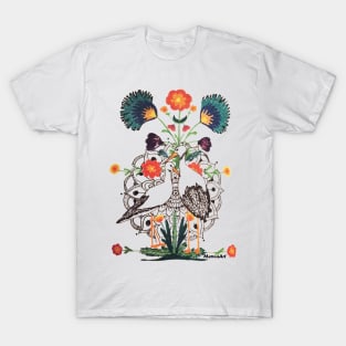 Polish Storks Folk style with Mandala T-Shirt